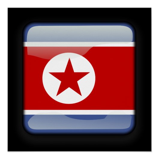 Vlag van Noord-Korea Perfect Poster (Voorkant)