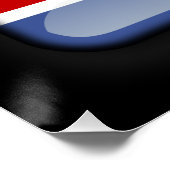 Vlag van Noord-Korea Perfect Poster (Hoek)