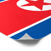 Vlag van Noord-Korea Poster (Hoek)