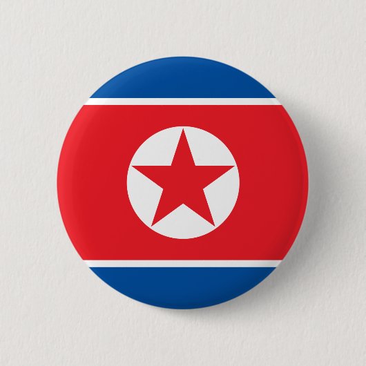 Vlag van Noord-Korea Ronde Button 5,7 Cm (Voorkant)