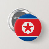 Vlag van Noord-Korea Ronde Button 5,7 Cm (Voorkant /achterkant)
