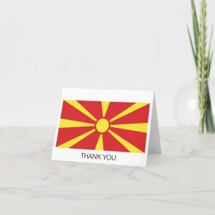 Vlag van Noord-Macedonië Bedankkaart