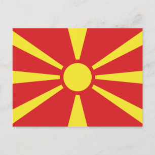 Vlag van Noord-Macedonië Briefkaart