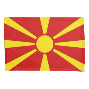 Vlag van Noord-Macedonië Kussensloop