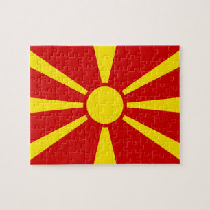 Vlag van Noord-Macedonië Legpuzzel