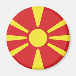 Vlag van Noord-Macedonië Magneet