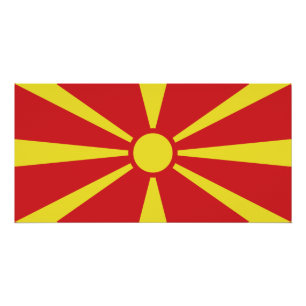 Vlag van Noord-Macedonië Perfect Poster
