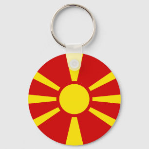 Vlag van Noord-Macedonië Sleutelhanger