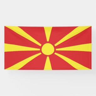 Vlag van Noord-Macedonië Spandoek