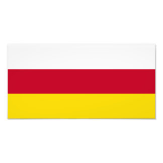 Vlag van Noord-Ossetië Foto Afdruk