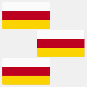 Vlag van Noord-Ossetië Labels