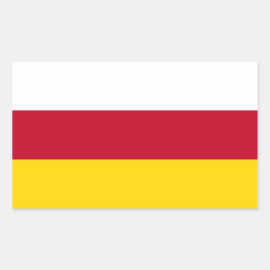 Vlag van Noord-Ossetië Rechthoekige Sticker (Voorkant)