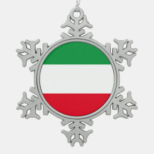 Vlag van Noordrijn-Westfalen Snowflake Pewter Ch Tin Sneeuwvlok Ornament