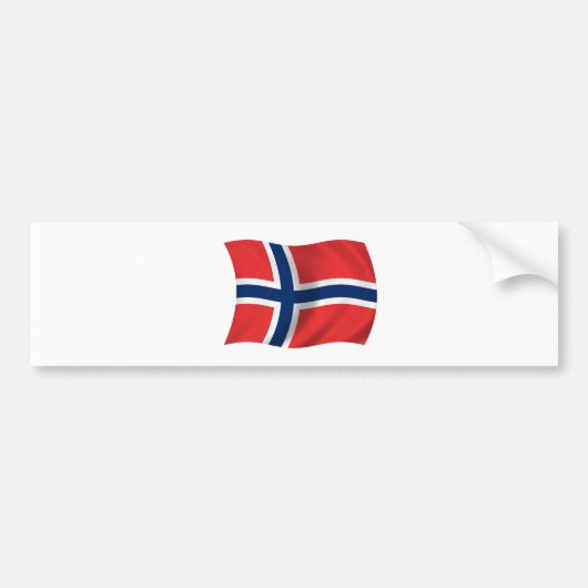 Vlag van Noorwegen Bumpersticker (Voorkant)