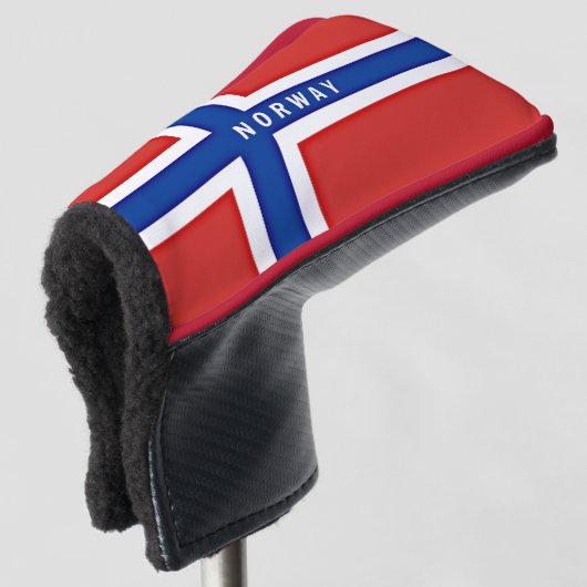 Vlag van Noorwegen Golfheadcover (3/4 voorkant)