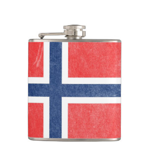 Vlag van Noorwegen Grunge Heupfles