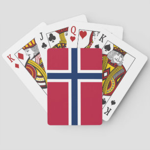 Vlag van Noorwegen Pokerkaarten