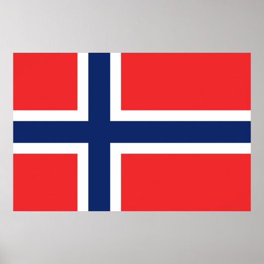 Vlag van Noorwegen Poster (Voorkant)