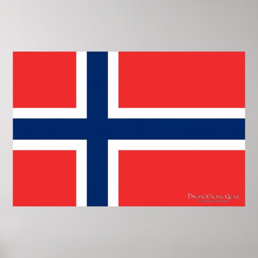 Vlag van Noorwegen Poster (Voorkant)