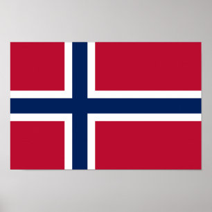 Vlag van Noorwegen Poster