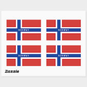 Vlag van Noorwegen Rechthoekige Sticker (Vel)