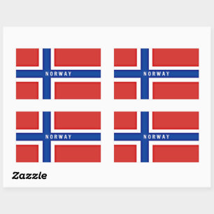 Vlag van Noorwegen Rechthoekige Sticker