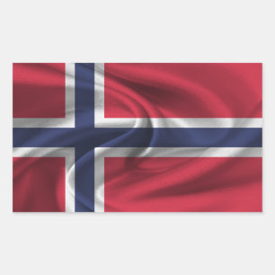 Vlag van Noorwegen Rechthoekige Sticker