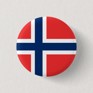 Vlag van Noorwegen Ronde Button 3,2 Cm