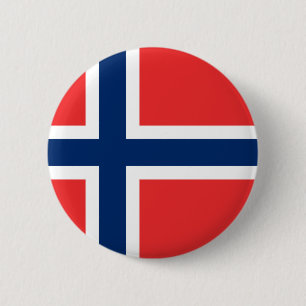 Vlag van Noorwegen Ronde Button 5,7 Cm