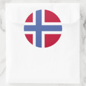 Vlag van Noorwegen Ronde Sticker (Tas)