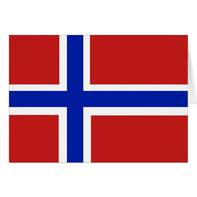 Vlag van Noorwegen Scandinavisch (Voorkant Horizontaal)