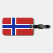 Vlag van Noorwegen Scandinavisch Bagagelabel (Achterkant horizontaal)