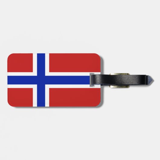 Vlag van Noorwegen Scandinavisch Bagagelabel (Achterkant horizontaal)