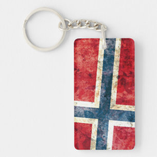 Vlag van Noorwegen Sleutelhanger