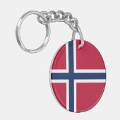 Vlag van Noorwegen Sleutelhanger (Voorkant Links)