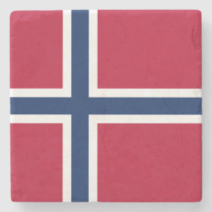 Vlag van Noorwegen Stenen Onderzetter