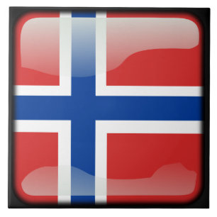 Vlag van Noorwegen Tegeltje