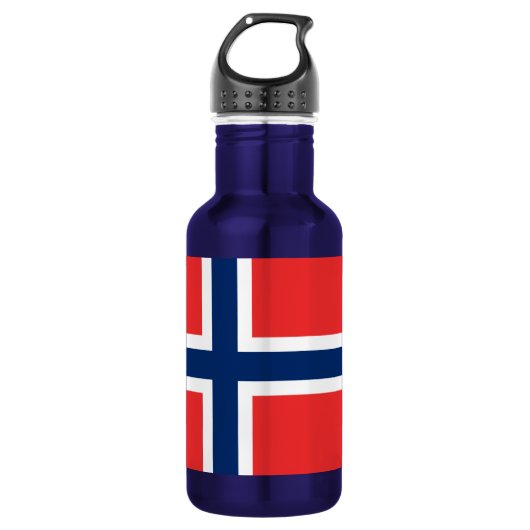 Vlag van Noorwegen Waterfles (Voorkant)