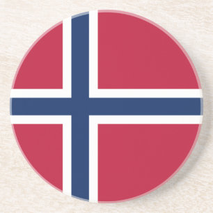 Vlag van Noorwegen Zandsteen Onderzetter