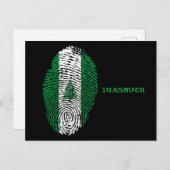 Vlag van Norfolk Island, "INASMUCH" Briefkaart (Voorkant / Achterkant)