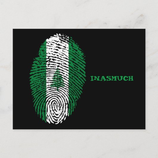 Vlag van Norfolk Island, "INASMUCH" Briefkaart (Voorkant)