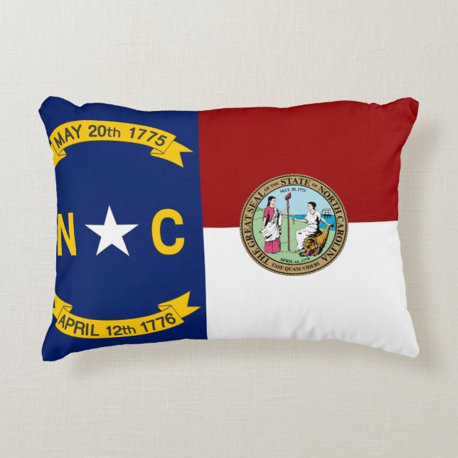 vlag van North Carolina Accent Kussen (Voorkant)