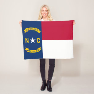 Vlag van North Carolina Fleece Deken