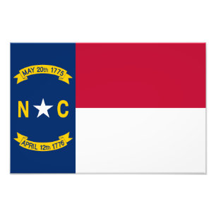 Vlag van North Carolina Foto Afdruk