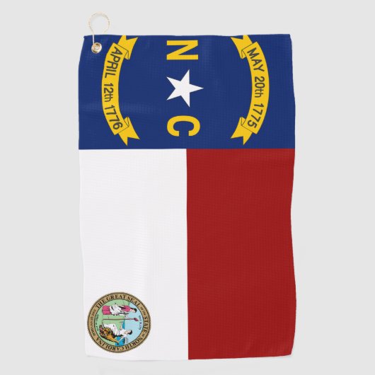 vlag van North Carolina Golfhanddoek (Voorkant)