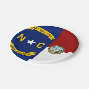 vlag van North Carolina Papieren Bordje