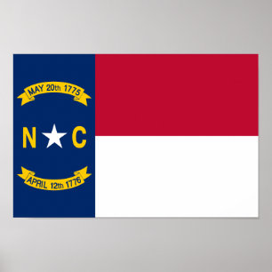 Vlag van North Carolina Poster