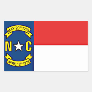Vlag van North Carolina Rechthoekige Sticker