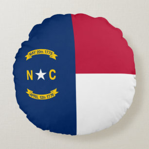 Vlag van North Carolina Rond Kussen