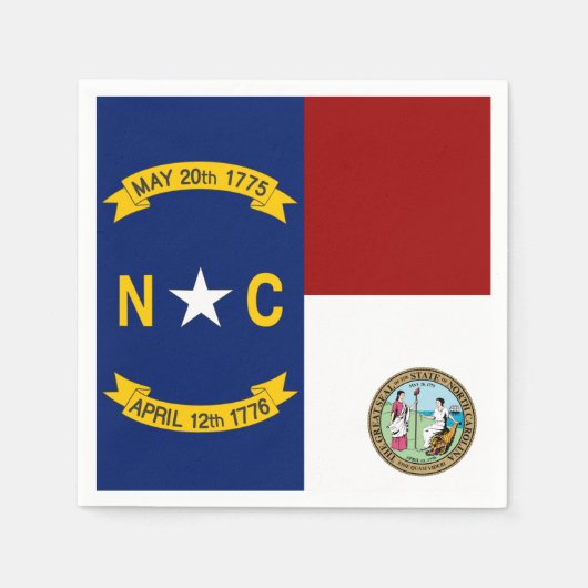 vlag van North Carolina Servet (Voorkant)